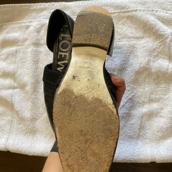 Loewe Black Flex D'Orsay Flats Leather Loafers - Picture 6 of 9